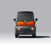 ASTRAUX AL7 – voiture électrique permis B1 – vue de face, noire et orange