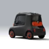 ASTRAUX AL7 – voiture électrique permis B1 – vue de profil, noire et orange