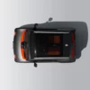 ASTRAUX AL7 – voiture électrique permis B1 – vue de dessus, noire et orange