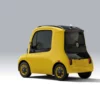 ASTRAUX AL7 – voiture électrique permis B1 – vue arrière, jaune