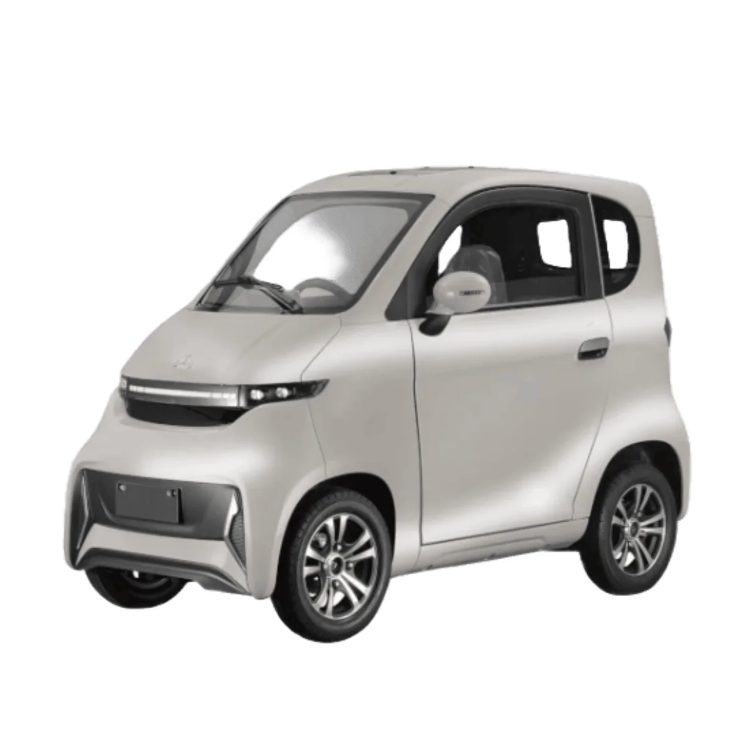 LI-BELLULE – voiture sans permis électrique ByAspp – vue de trois quarts avant, blanche