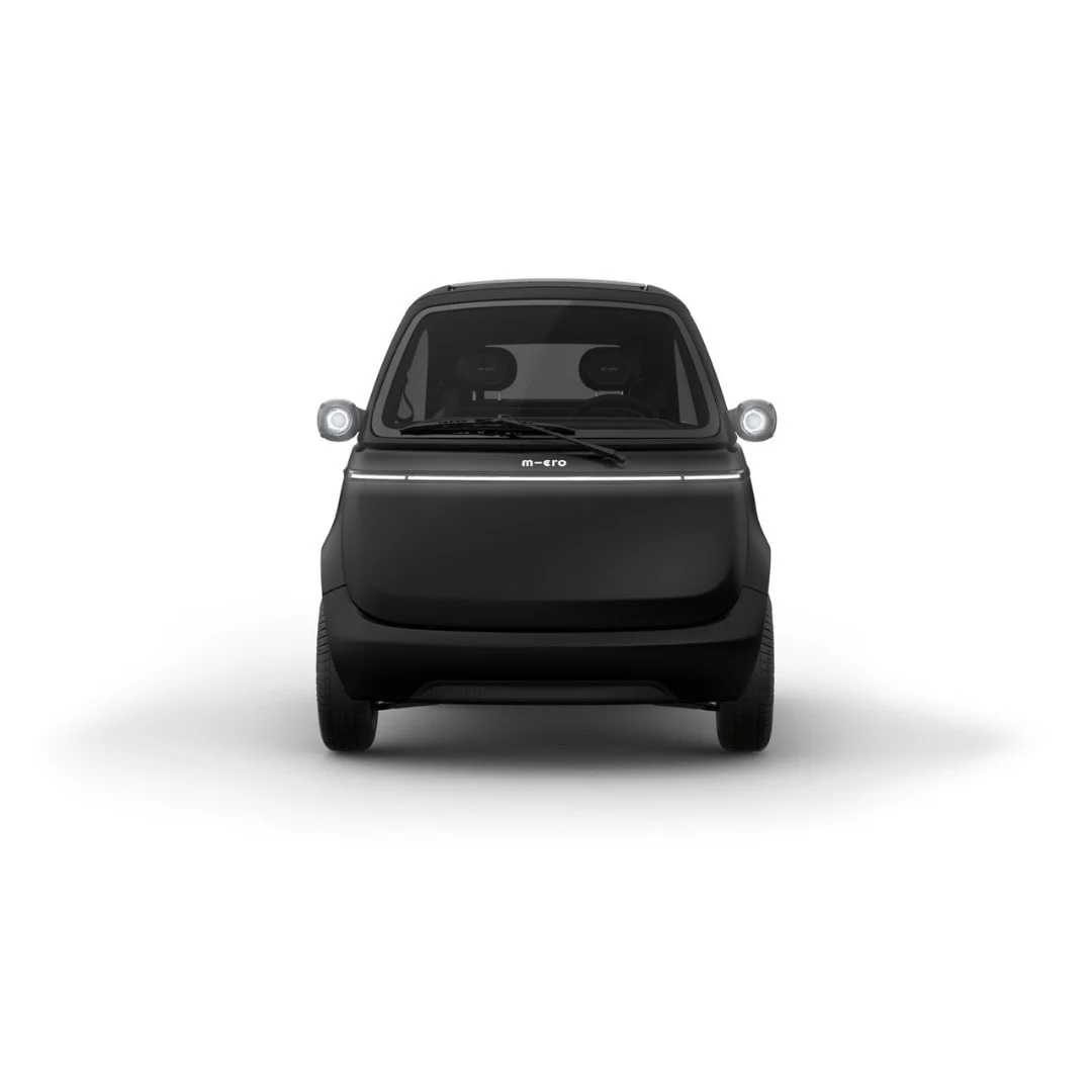 MICROLINO – voiture électrique permis B1 – vue de face, noire
