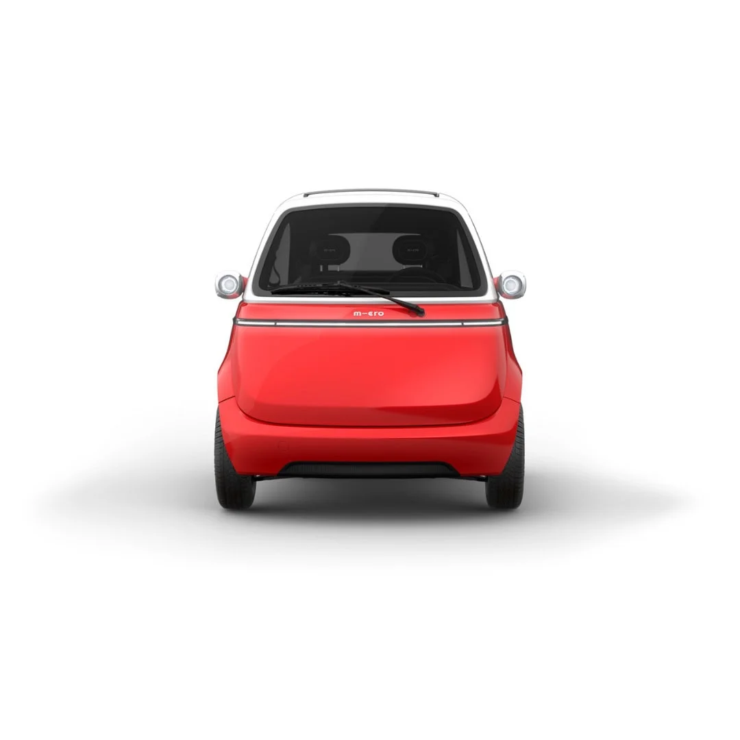 MICROLINO – voiture électrique permis B1 – vue de face, rouge