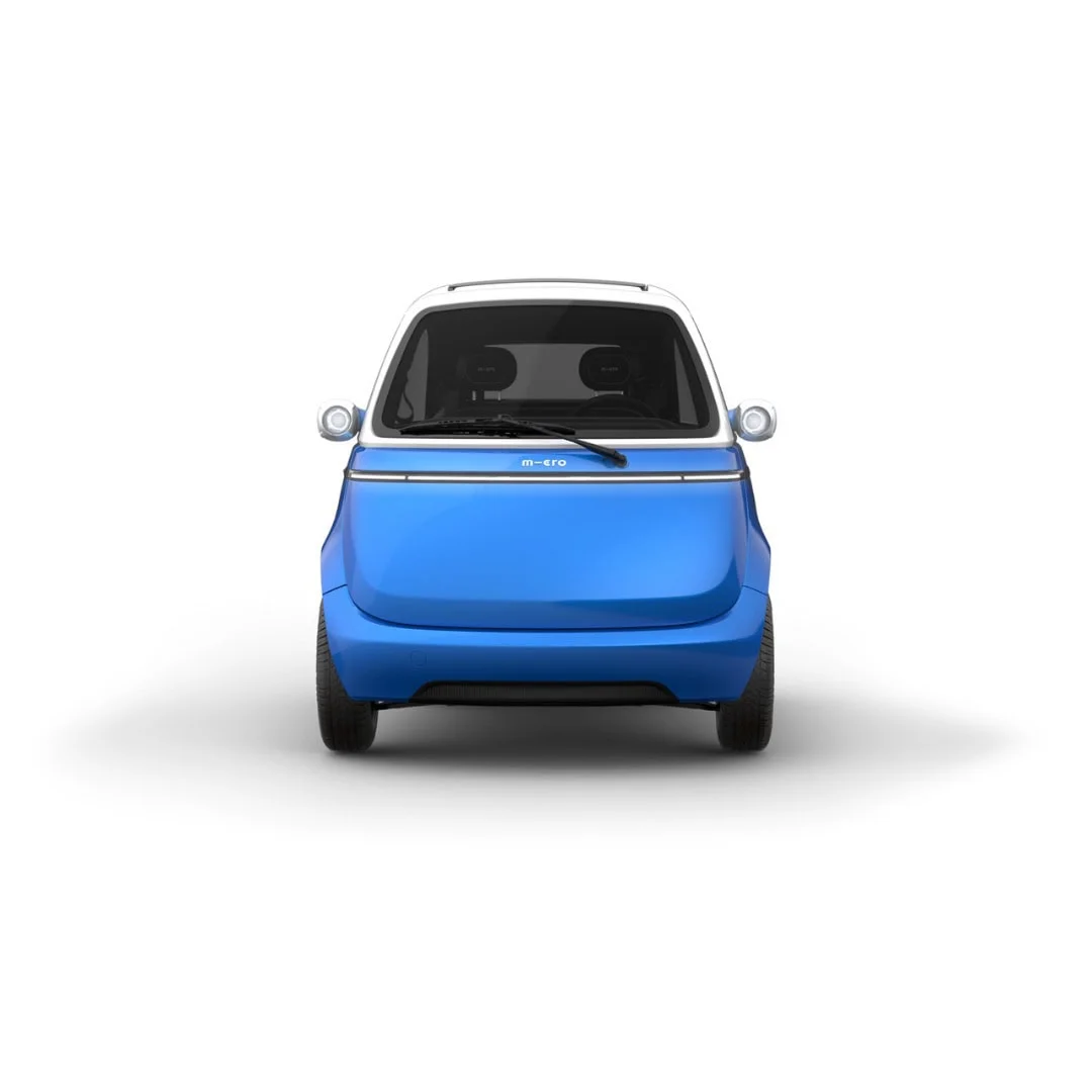MICROLINO – voiture électrique permis B1 – vue de face, bleu clair