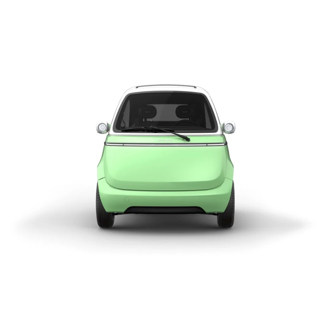 MICROLINO – voiture électrique permis B1 – vue de face, vert clair