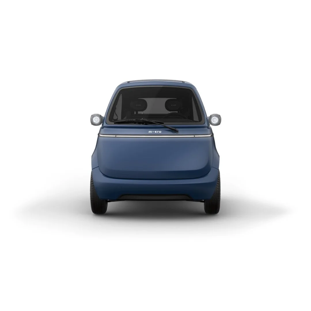 MICROLINO – voiture électrique permis B1 – vue de face, bleu marine