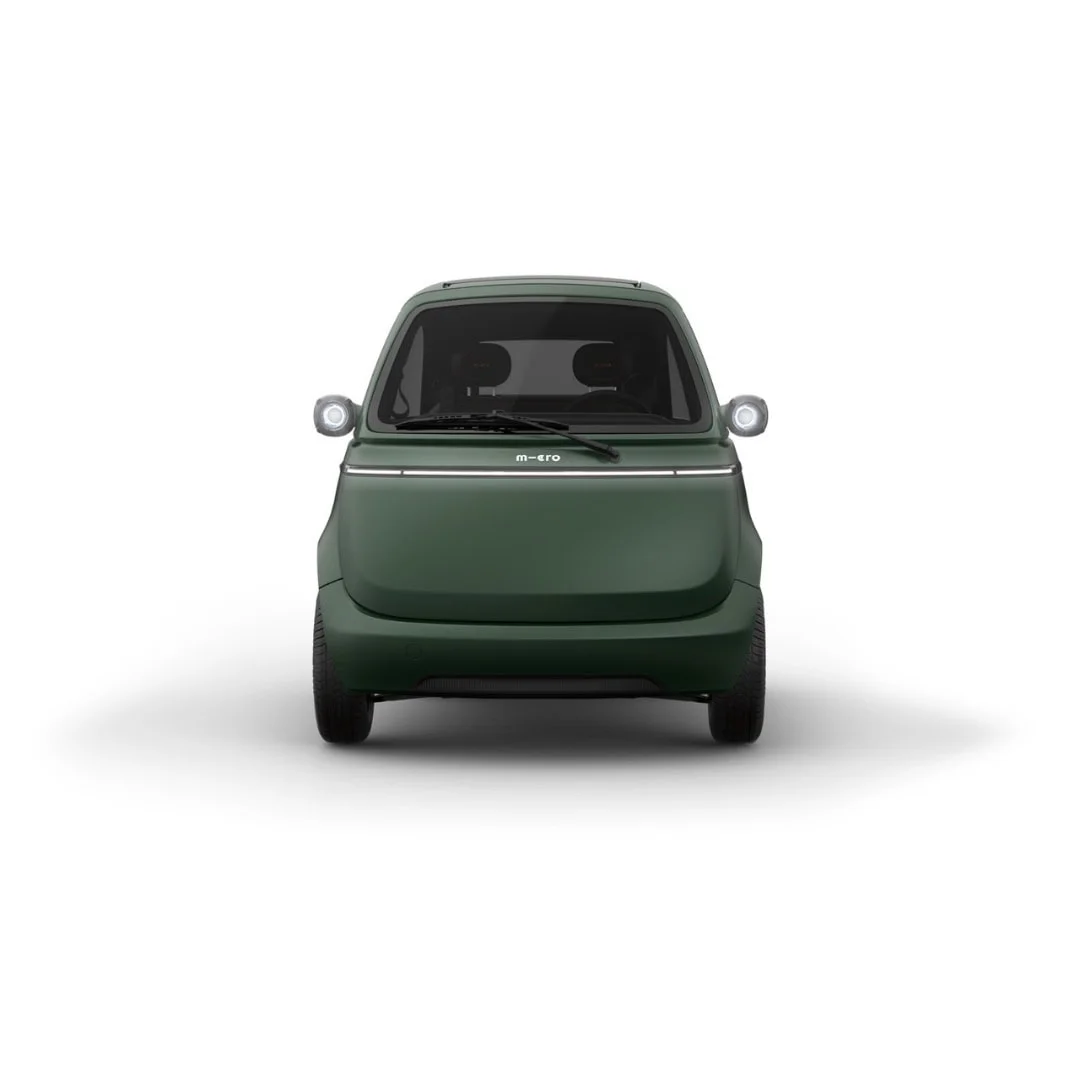 MICROLINO – voiture électrique permis B1 – vue de face, vert foncé