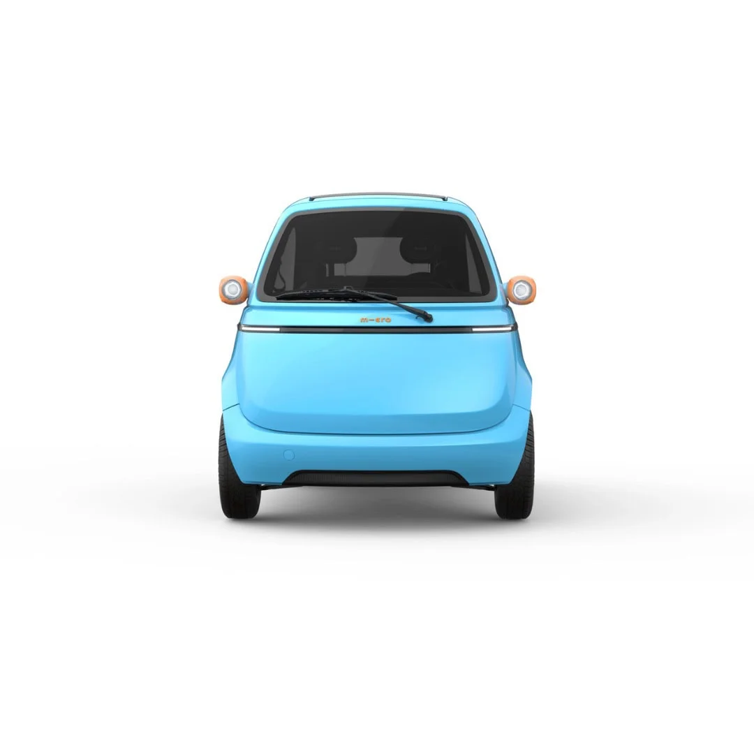 MICROLINO Lite bleue – voiture électrique sans permis – vue de face