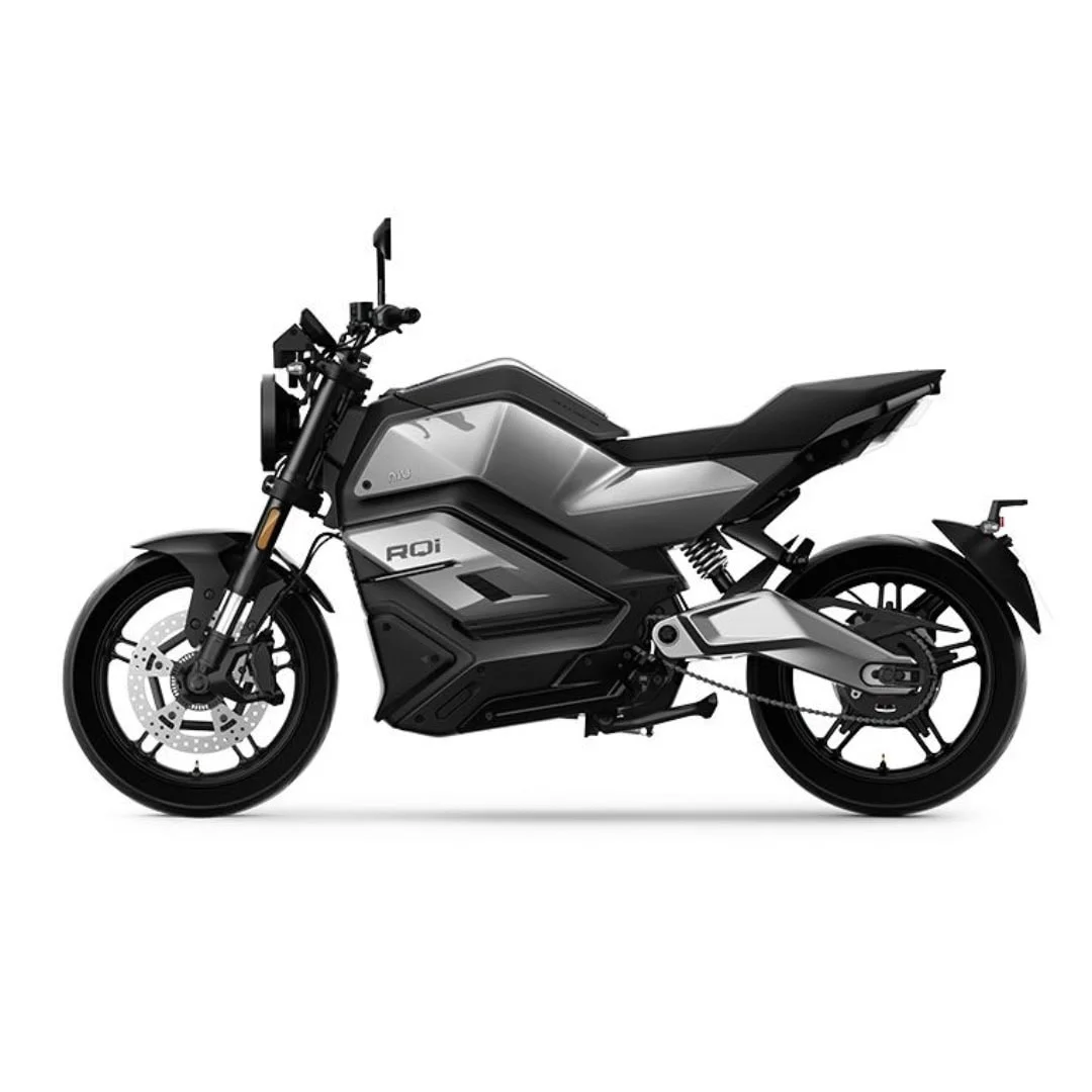 NIU RQi Sport – moto électrique 125 cm3 – vue de profil, gris