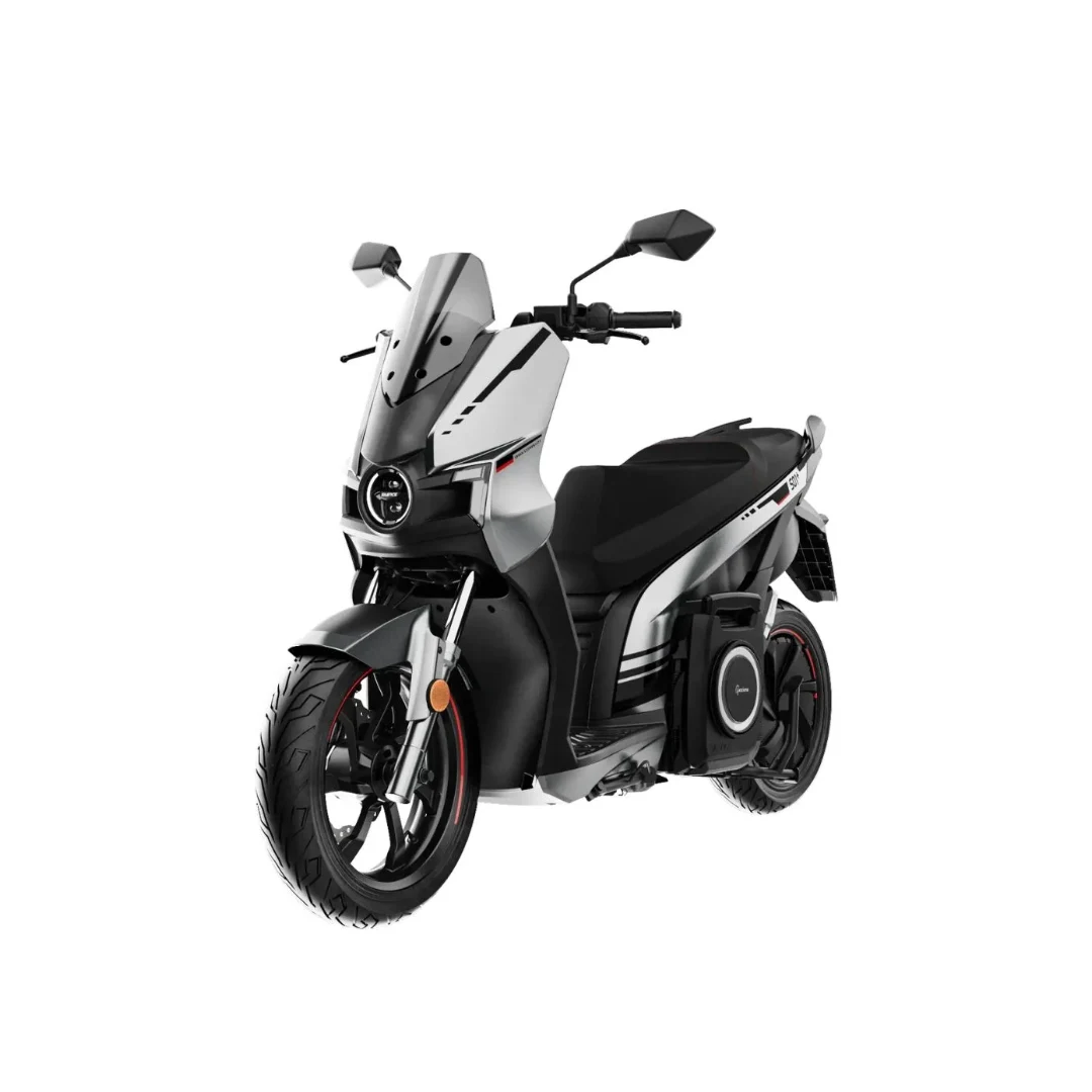 SILENCE S01+ gris foncé – scooter électrique 125 cm3 – vue de trois quarts avant