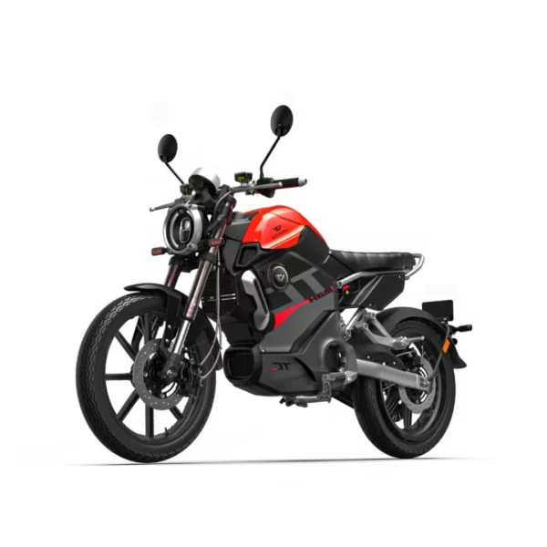 VMOTO TC Max 125cc – moto électrique 125 cm3 – vue de trois quarts avant, rouge