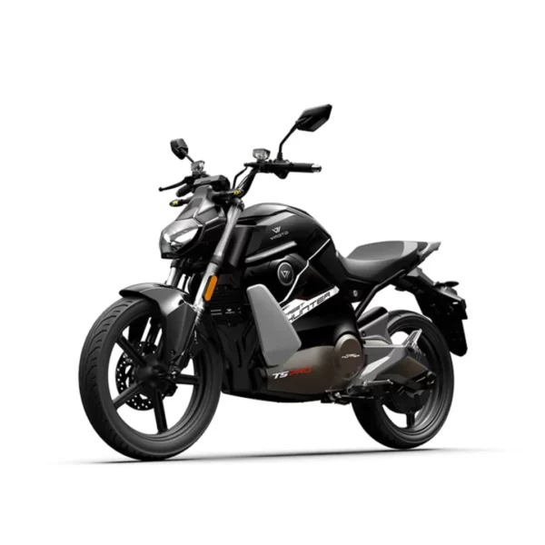 VMOTO TS Street Hunter – moto électrique 50 cm3 – vue de trois quarts avant, noir