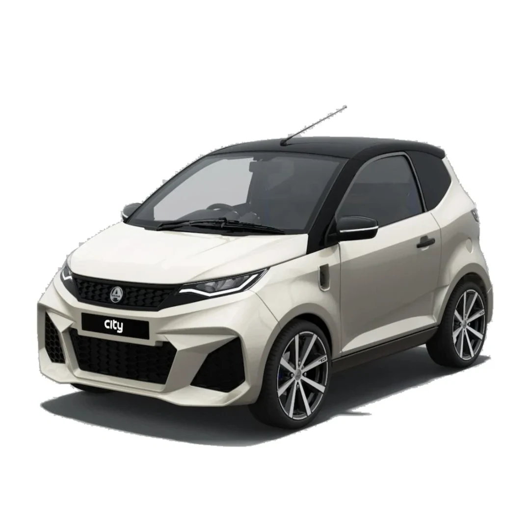 AIXAM - City GTO électrique blanc nacré – vue 3/4 avant