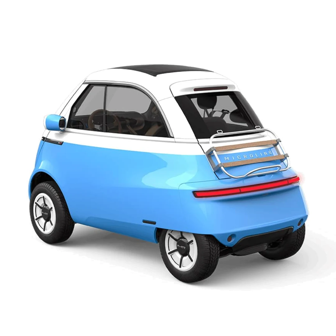 MICROLINO - Édition 55 L7e – vue 3/4 arrière avec porte-bagages