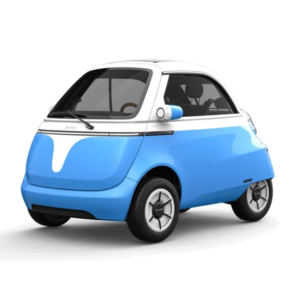 MICROLINO - Édition 55 L7e bleu ciel / blanc – vue 3/4 avant
